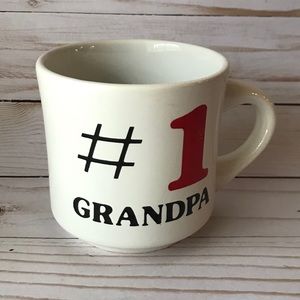 # 1 Grandpa 8 oz White Ceramic Coffee Mug